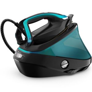 Reducere  Statie de calcat Tefal Pro Express Vision GV9822E1, 3000W, 9 bari, jet de aburi 750 g/min, abur variabil 180 g/min, talpa Durilium Airglide Autoclean, rezervor apa 1.2L, oprire automata, negru & albastru