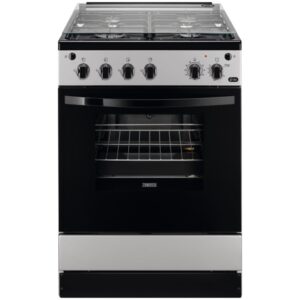 Reducere  Aragaz Zanussi ZCG612K1SA, Gaz, 4 arzatoare, Grill, Autocuratare catalitica, Aprindere electrica, 59 l, 60 cm, Argintiu