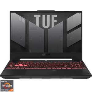 Reducere  Laptop Gaming ASUS TUF Gaming A15 FA507NVR cu procesor AMD Ryzen™ 7 7435HS pana la 4.55 GHz, 15.6″, Full HD, IPS, 144Hz, 16GB DDR5, 1TB SSD, NVIDIA® GeForce RTX™ 4060 8GB GDDR6, No OS, Mecha Gray