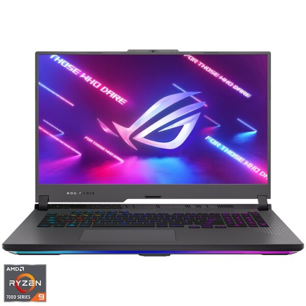 Reducere  Laptop Gaming ASUS ROG Strix G17 G713PI cu procesor AMD Ryzen™ 9 7945HX pana la 5.40 GHz, 17.3″, WQHD, IPS, 240Hz, 32GB DDR5, 1TB SSD, NVIDIA® GeForce RTX™ 4070 8GB GDDR6 TGP 140W, No OS, Eclipse Gray