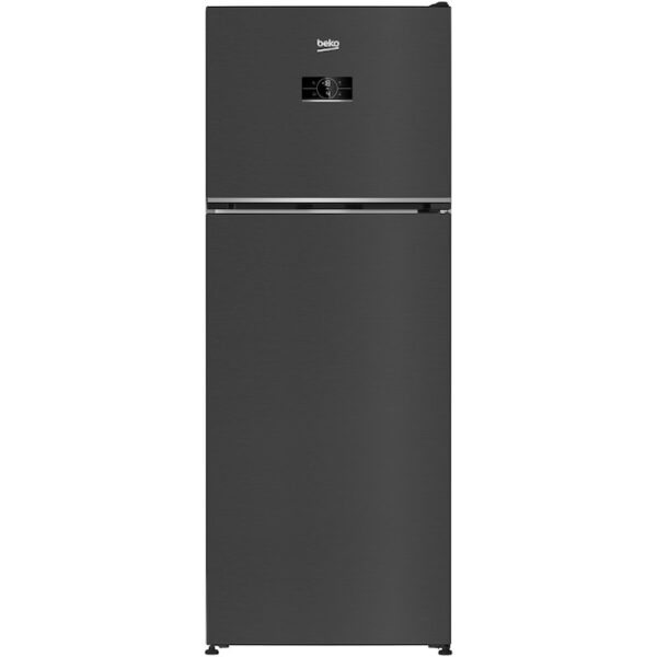 Reducere  Frigider cu doua usi Beko B5RDNE504LXBR, 477 l, No Frost, HarvestFresh, Everfresh+, AeroFlow, Umiditate controlata, Display, Clasa E, H 185 cm, Dark Inox