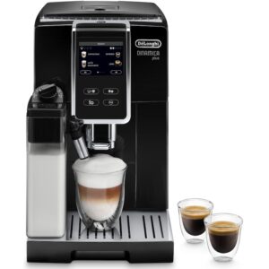 Reducere  Espressor automat DE’LONGHI Dinamica ECAM 370.70.B, 1450 W, 14 tipuri de bauturi, 19 bari, Carafa pentru lapte cu sistem LatteCrema, Rasnita metalica cu 13 setari, Negru