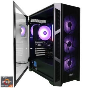 Reducere  Sistem Desktop PC Gaming A+ cu procesor AMD Ryzen™ 5 5600 pana la 4.4GHz, 32GB DDR4, 500GB SSD, NVIDIA® GeForce RTX™ 4060 8GB GDDR6, No OS, Black