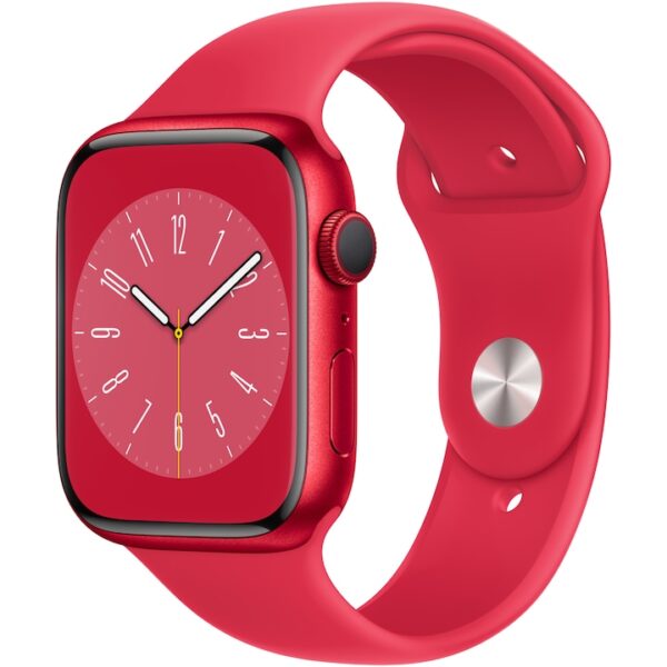 Reducere  Apple Watch 8, GPS, Cellular, Carcasa RED Aluminium 45mm, RED Sport Band