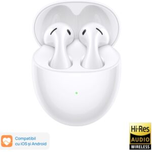 Reducere  Casti wireless Huawei FreeBuds 5, Ceramic White