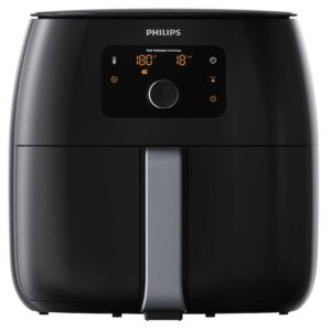 Reducere  Friteuza cu aer cald Philips Airfryer XXL HD9650/90, capacitate 7.3 L, tehnologie Twin TurboStar, Tehnologie Rapid Air, QuickClean, display digital, Afisaj digital cu 5 programe de gatit presetate, negru