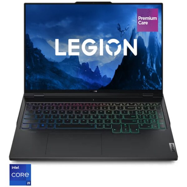 Reducere  Laptop Gaming Lenovo Legion Pro 7 16IRX9H cu procesor Intel® Core™ i9-14900HX, pana la 5.8 GHz, 16”, WQXGA, IPS, 240Hz, 32GB DDR5 RAM, 1TB SSD, NVIDIA® GeForce RTX™ 4080 12GB GDDR6, No OS, Eclipse Black, 3y on-site Premium Care