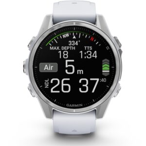 Reducere  Smartwatch Garmin fenix 8, 43mm, AMOLED, Glass, Silver, Whitestone Silicone Band