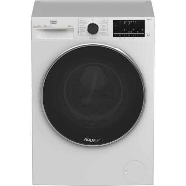 Reducere  Masina de spalat rufe Beko B5WFU79418WB, 9 kg, 1400 rpm, Clasa A, SteamCure, Recycled Tub, ProSmart Inverter Motor, Homewhiz through Bluetooth, AddXtra, Alb