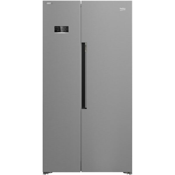 Reducere  Side by Side Beko GN1603140ZHXBN, 580 l, NeoFrost Dual Cooling, HarvestFresh, Everfresh+, HomeWhiz Wi-Fi, Compresor inverter, Clasa E, H 179 cm, Argintiu