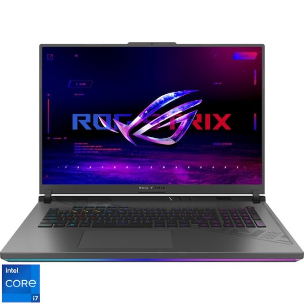 Reducere  Laptop Gaming ASUS ROG Strix G18 cu procesor Intel® Core™ i7-13650HX pana la 4.90 GHz, 18″, QHD+, IPS, 240Hz, 32GB DDR5, 1TB SSD, NVIDIA® GeForce RTX™ 4070 8GB GDDR6, No OS, Eclipse Gray