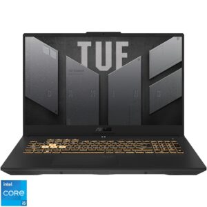 Reducere  Laptop Gaming ASUS TUF F17 FX707ZC4 cu procesor Intel® Core™ i5-12500H pana la 4.50 GHz, 17.3″, Full HD, IPS, 144Hz, 16GB, 512GB SSD, NVIDIA® GeForce RTX™ 3050 4GB GDDR6, No OS, Mecha Gray