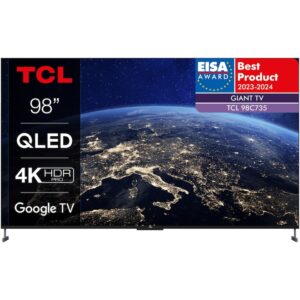 Reducere  Televizor TCL QLED 98C735, 248 cm, Smart Google TV, 4K Ultra HD, 100hz, Clasa G