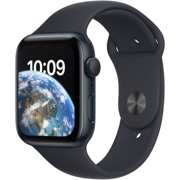 Reducere  Apple Watch SE 2 (2022), GPS, Carcasa Midnight Aluminium 44mm, Midnight Sport Band