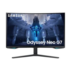 Reducere  Monitor gaming curbat LED VA Samsung Odyssey Neo G7 32″, 4K UHD, Display Port, 1ms, 165Hz, FreeSync Premium Pro, Vesa, Negru