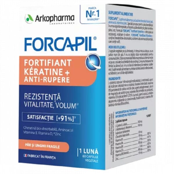 Reducere  FORCAPIL FORTIFIANT KERATINE+ 60 CAPSULE ARKO Reducere