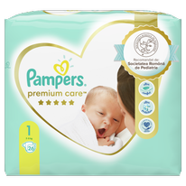 Reducere  PAMPERS PREMIUM CARE NEWBORN SCUTECE 26 BUCATI MARIMEA 1 Reducere