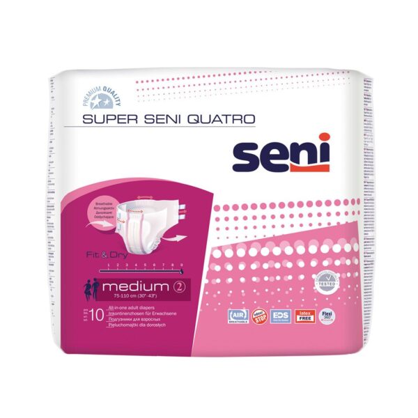 Reducere  SENI SUPER QUATRO MEDIUM SCUTECE INCONTINENTA 10BUC Reducere