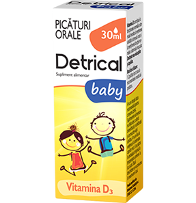 Reducere  ZDROVIT DETRICAL D3 BABY PICATURI ORALE 30ML Reducere