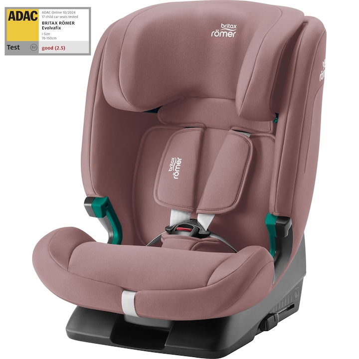 Reducere  RESIGILAT: Scaun auto pentru copii Britax Romer, Evolvafix, Dusty Rose, 15 luni-12 ani, 76-150 cm, 36 kg