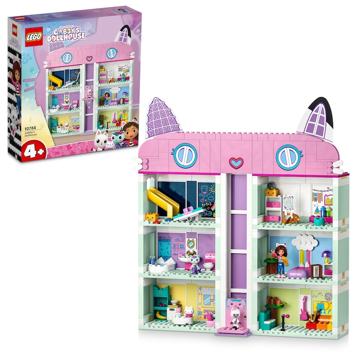 Reducere  RESIGILAT: LEGO® Gabby’s Dollhouse – Casa de papusi a lui Gabby 10788, 498 piese