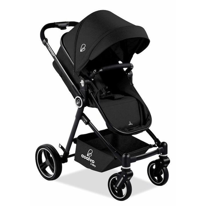 Reducere  RESIGILAT: Carucior Asalvo Copenhague cu scaun si suport Moses, 0-22 kg, Negru