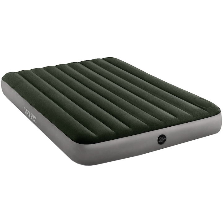 Reducere  RESIGILAT: Saltea Intex Downy AirBed, pompa integrata, 152x203x25cm