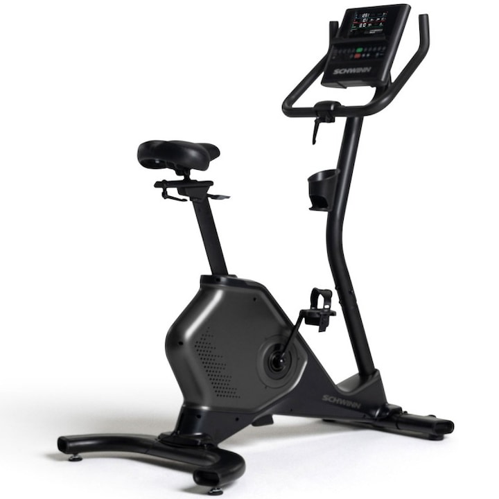 Reducere  RESIGILAT: Bicicleta fitness Schwinn 590U Upright, Bluetooth, ZWIFT, ecran LCD, USB, touchscreen, MP3, boxe bluetooth integrate, roti transport, sarcina maxima 150 kg, negru