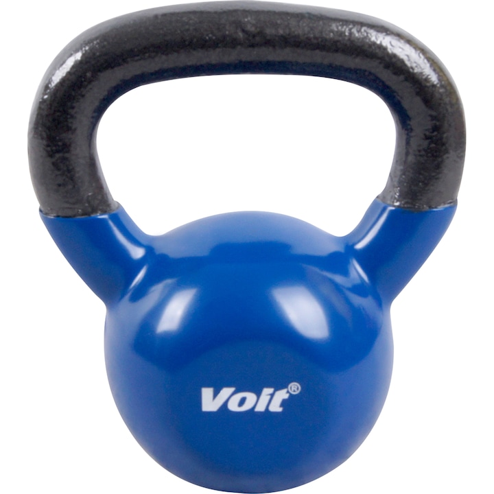 Reducere  RESIGILAT: Kettlebell Voit, coating vinil, 6 kg, culoare albastru