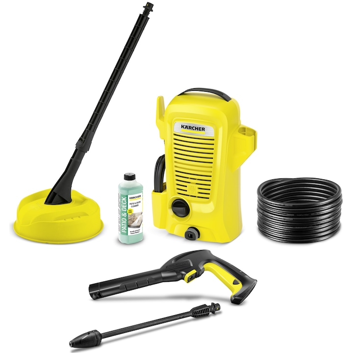 Reducere  RESIGILAT: Aparat de spalat cu presiune Karcher K 2 Universal Edition Home, 1400 W,110 bar presiune maxima, 360 l/h debit maxim,include Home Kit si detergent casa