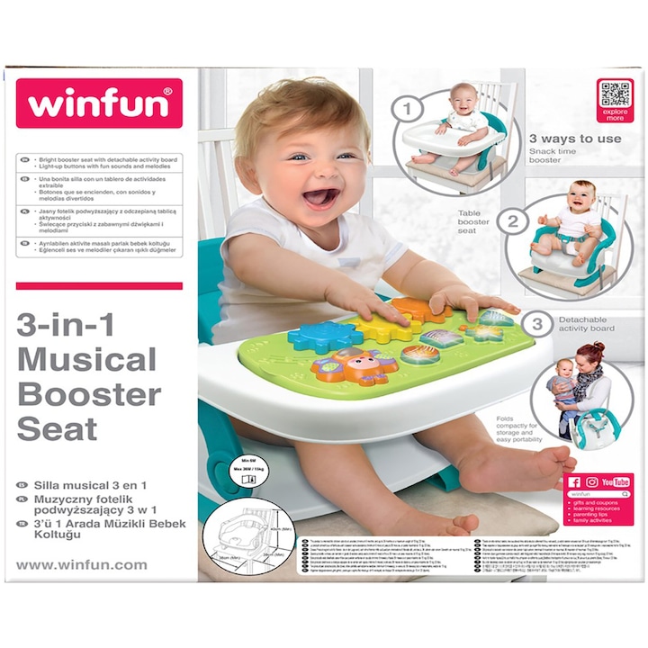 Reducere  RESIGILAT: Centru de joaca 3 in 1 Winfun – Scaunel portabil