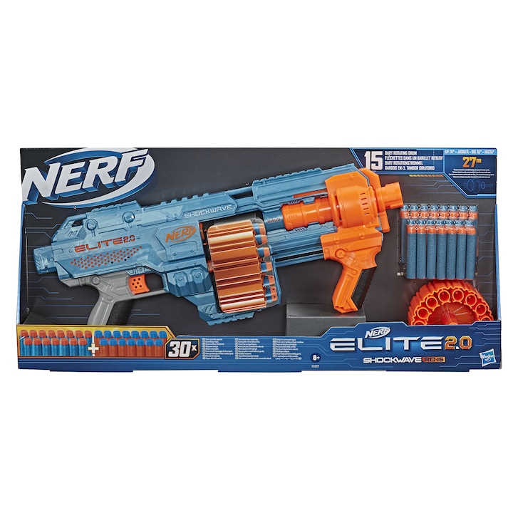 Reducere  RESIGILAT: Blaster Nerf Elite 2.0 – Shockwave RD-15