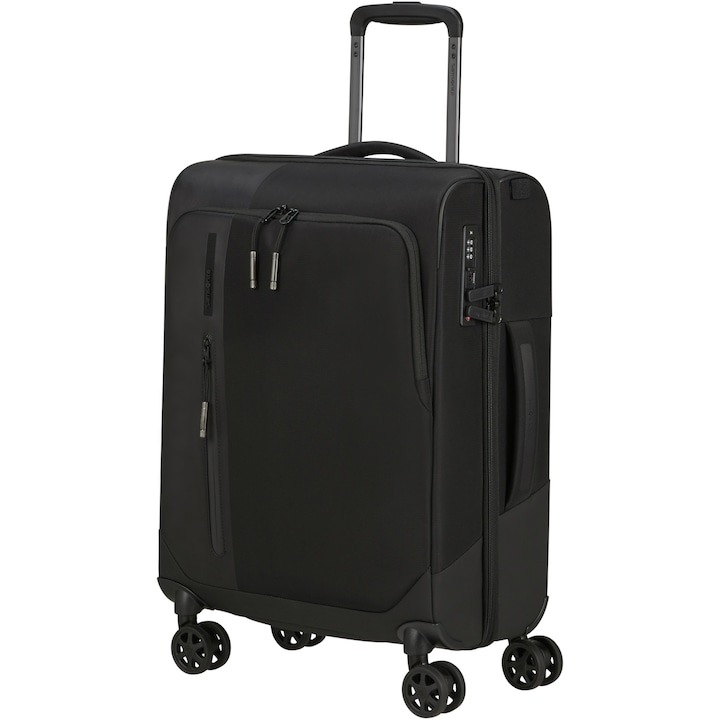 Reducere  RESIGILAT: Troler cabina extensibil Samsonite Biz2Go TRVL Spinner, 55x40x20/23 cm, 40/47 litri, negru