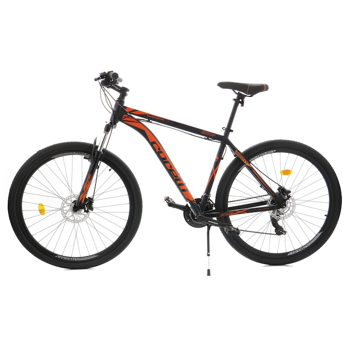 Reducere  RESIGILAT: Bicicleta MTB 27.5″ SNOOP 4.1, transmisie Microsift/Shimano, cadru 18″, frane disc fata/spate, Portocaliu Neon, L