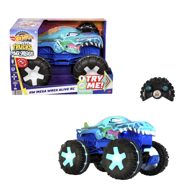 Reducere  RESIGILAT: Masinuta RC Hot Wheels Monster Truck – Mega Wrex Alive, 1:15