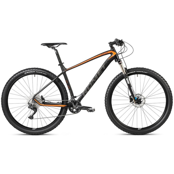 Reducere  RESIGILAT: Bicicleta MTB Romet Mustang M7 29″, marime L, negru/portocaliu