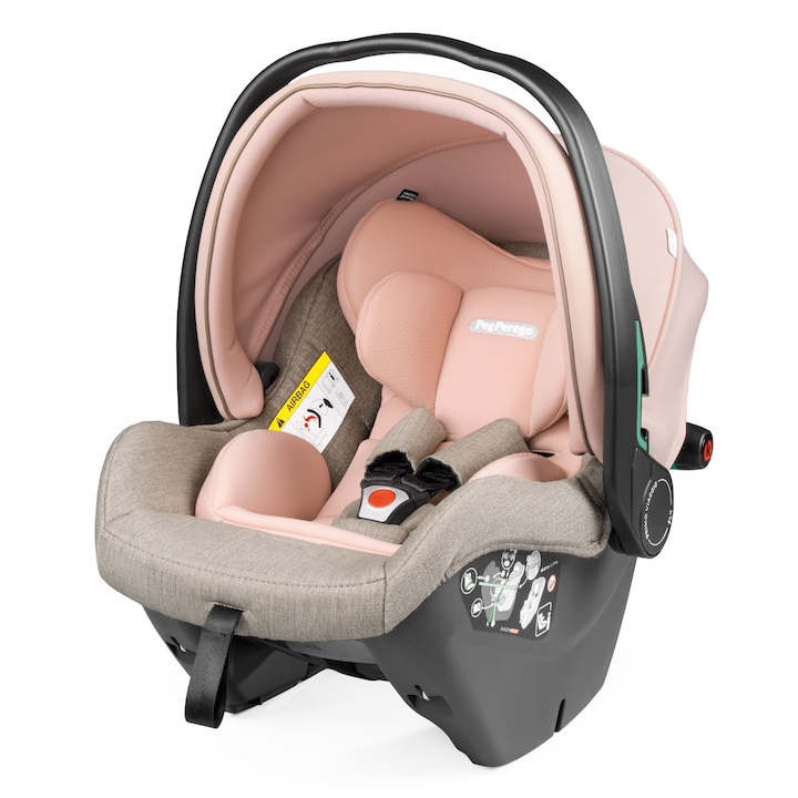 Reducere  RESIGILAT: Scaun auto pentru copii Peg Perego, i-size Primoviaggio SLK, 40 – 87 cm, 0-13 kg, Mon Amour, Bej / Roz