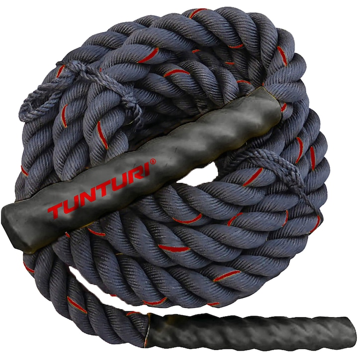 Reducere  RESIGILAT: Franghie antrenament Tunturi Battle Rope, 3.8cm x 1200 cm