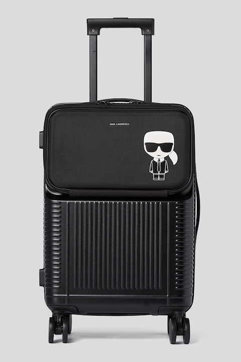 Reducere  RESIGILAT: Karl Lagerfeld, Troler cu maner telescopic Ikonik – 47L, Negru