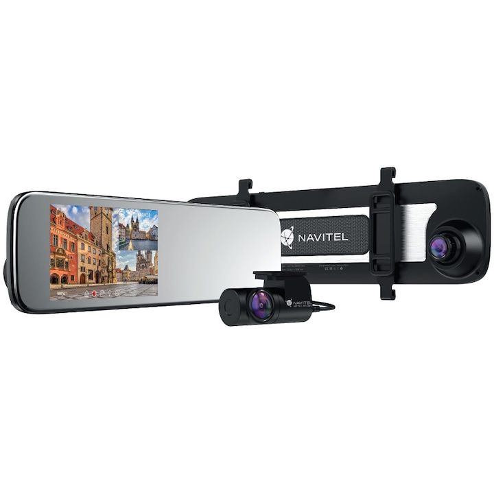 Reducere  RESIGILAT: Camera Auto DVR Navitel MR450 GPS cu night vision, FullHD, fixare pe oglinda retovizoare, ecran 5.5″, vizibilitate 160 grade camera fata si100 grade camera spate, G-sensor, auto-start