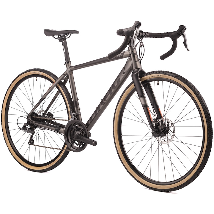 Reducere  RESIGILAT: Bicicleta gravel Drag 28″ Sterrato 3.0, marime M, gri