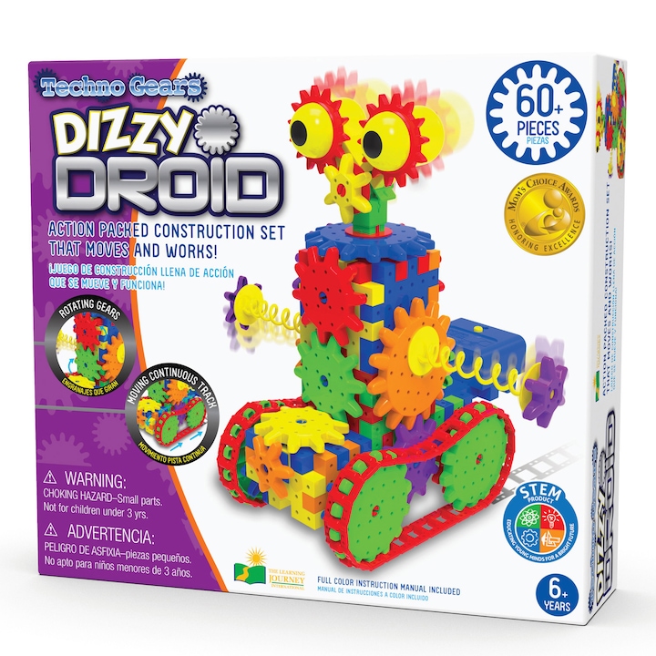 Reducere  RESIGILAT: Set de constructie The Learning Journey – Techno Gears, Droid, 60 piese