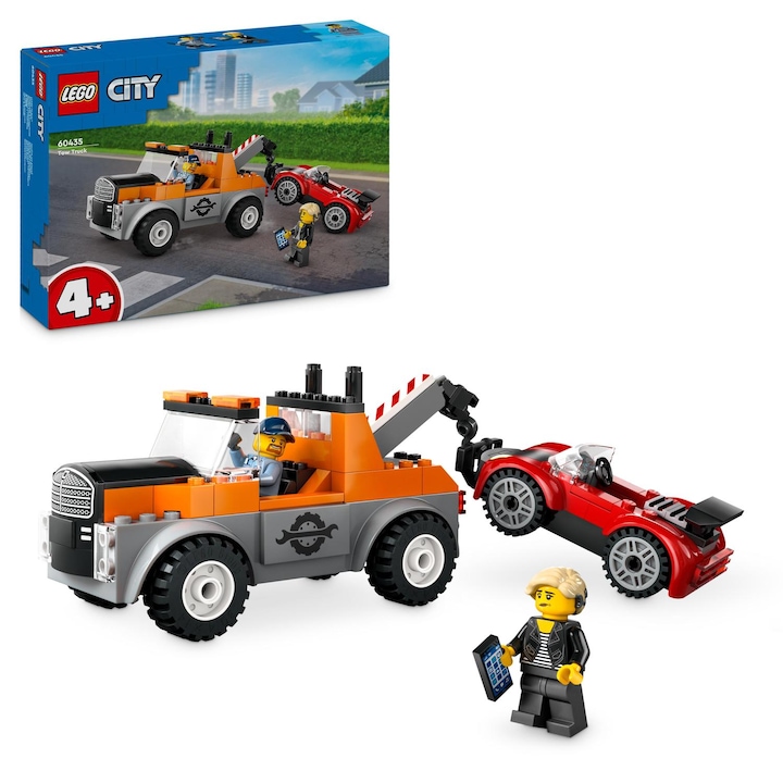 Reducere  RESIGILAT: LEGO® City – Camioneta de tractare si masina sport 60435, 101 piese