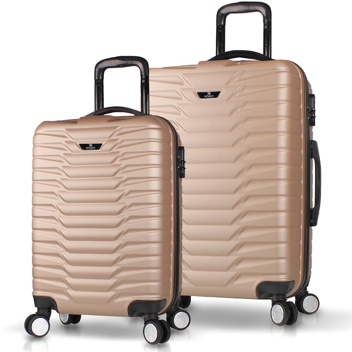 Reducere  RESIGILAT: Set trolere MYVALICE COCKOGLD, 65 x 41 x 27 & 56 x 34 x 26, Auriu