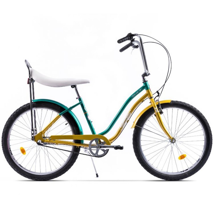 Reducere  RESIGILAT: Bicicleta Pegas Strada 2, 26 inch, cadru aluminiu, aurius/verde