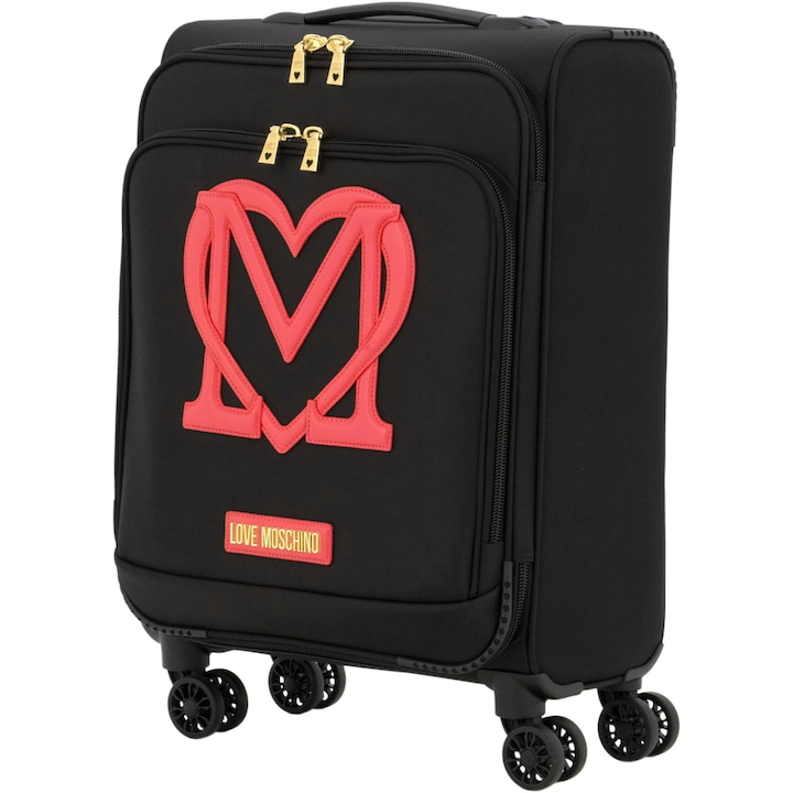 Reducere  RESIGILAT: Troler Love Moschino, Negru-Rosu, 55x45x25