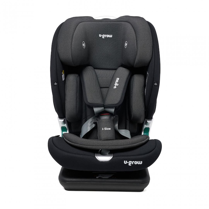 Reducere  RESIGILAT: Scaun auto pentru copii U-Grow Goldfix Plus, I-Size, R129, cu isofix, 76-150 cm, boxa bluetooth, negru