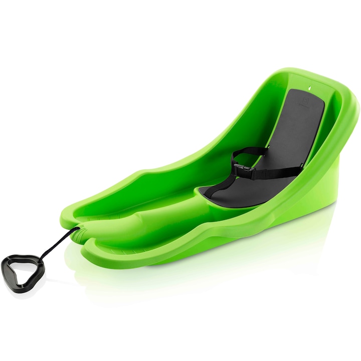 Reducere  RESIGILAT: Sanie plastic cu spatar Gizmo Riders Baby Rider, pentru copii, Mystic Green