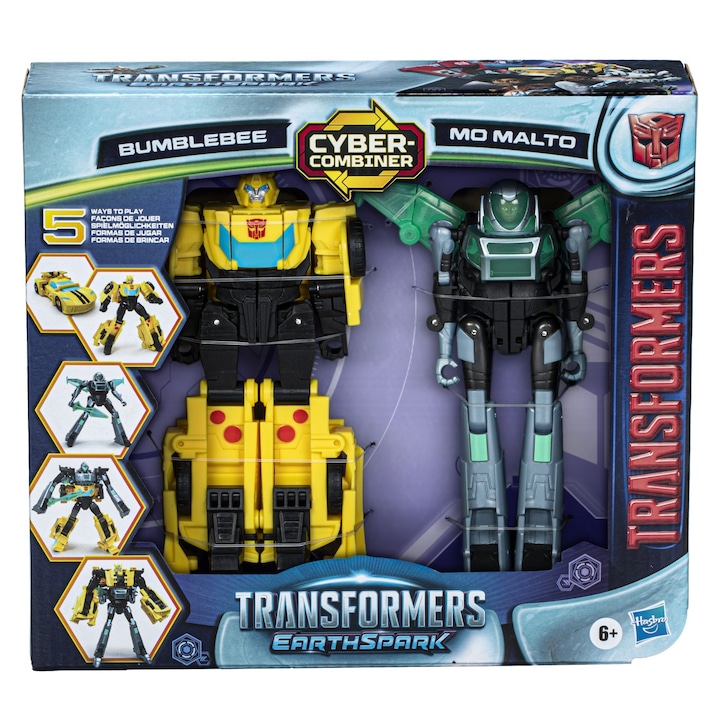 Reducere  RESIGILAT: Set 2 figurine Transformers Earthspark – Bumblebee si Mo Malto