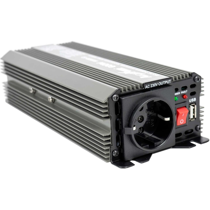 Reducere  RESIGILAT: Invertor de tensiune AlcaPower by President 600W 12V-230V port USB